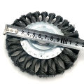 125mm X 22MM Arbor hole Knotted Wire Twisted Wheel Brush For Angle Grinder